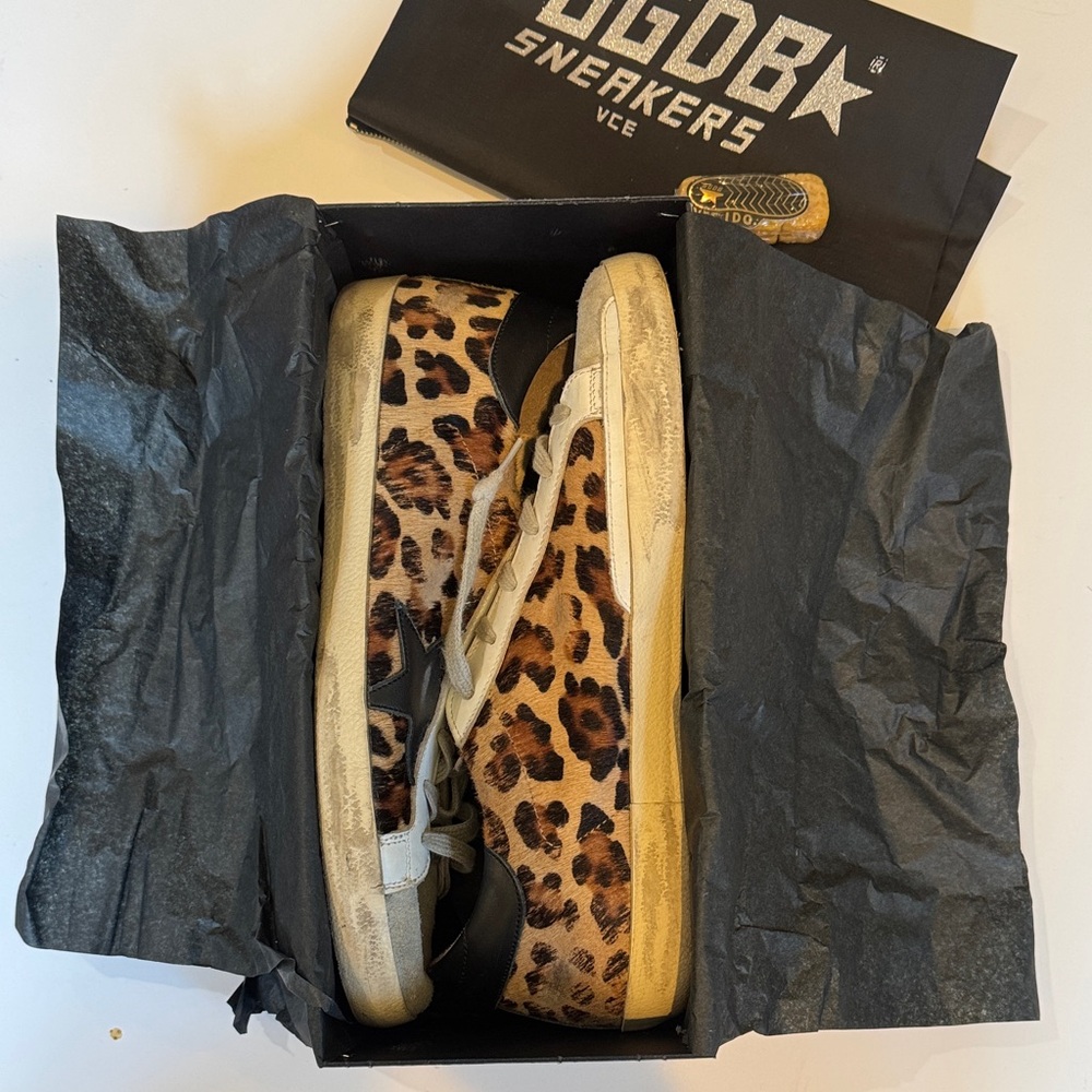 Golden Goose Leopard and Black Sneakers - Picture 7 of 8